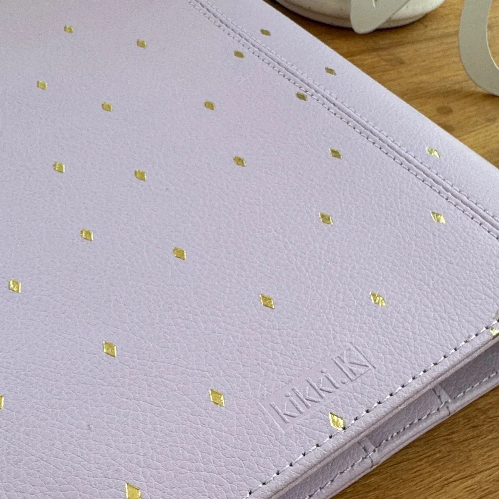 kikki.K Lavender Tablet/Planner Cover with Gold Diamond Accents - Picture 1 of 15